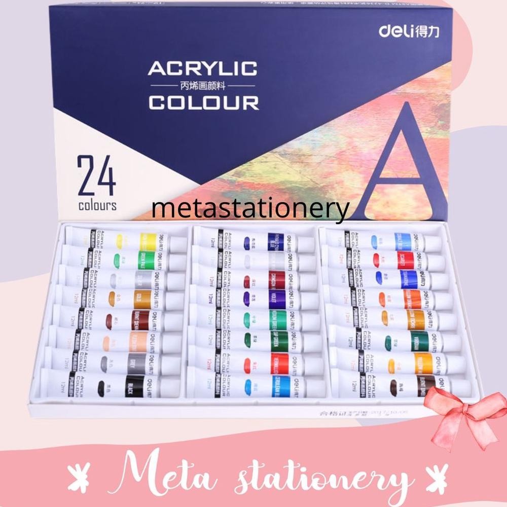 

Acrylic Colour / Cat Acrylic 24 Warna Deli AST