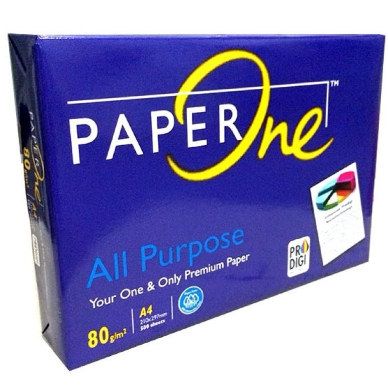 

Kertas HVS A4 PAPERONE 80 Gsm isi 1 Rim (500 Lembar) AST