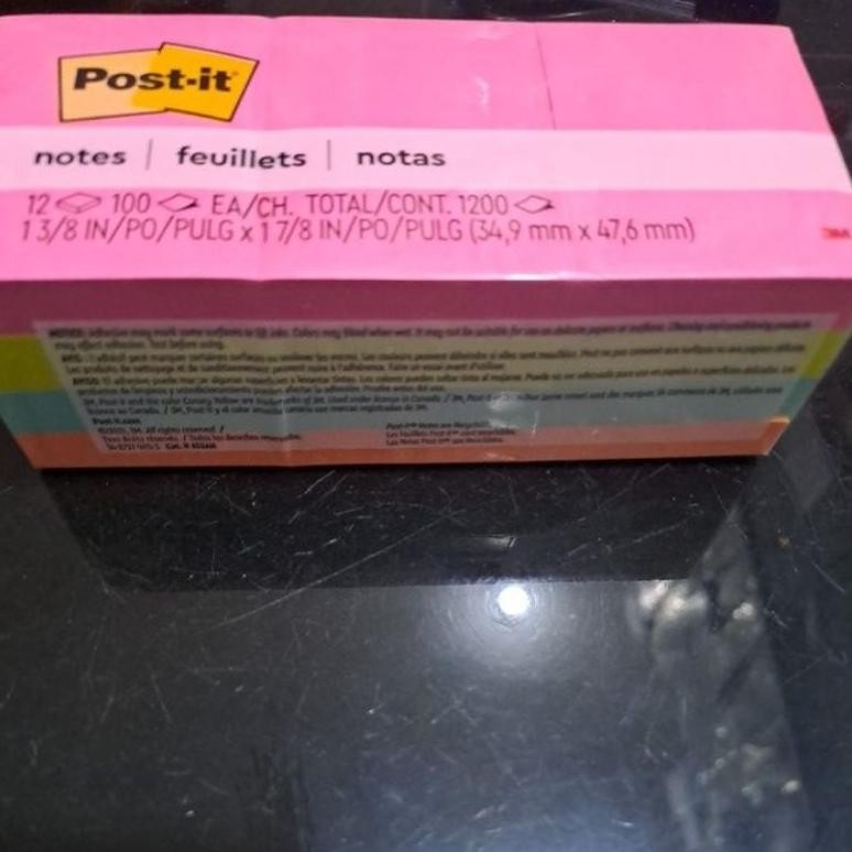 

post it no 653 AN warna warni.notes neon colours (12 pad ) AST
