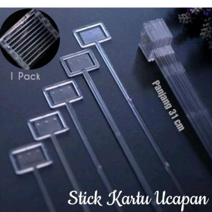 

50 BATANG Stick card / stick kartu 50 Batang BENING TRANSPARANT AST