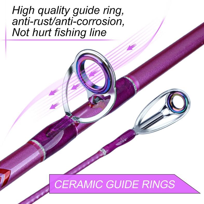 Sougayilang Joran Pancing Carbon 210cm 4 Bagian 6-12LB Joran BC Joran Spinning