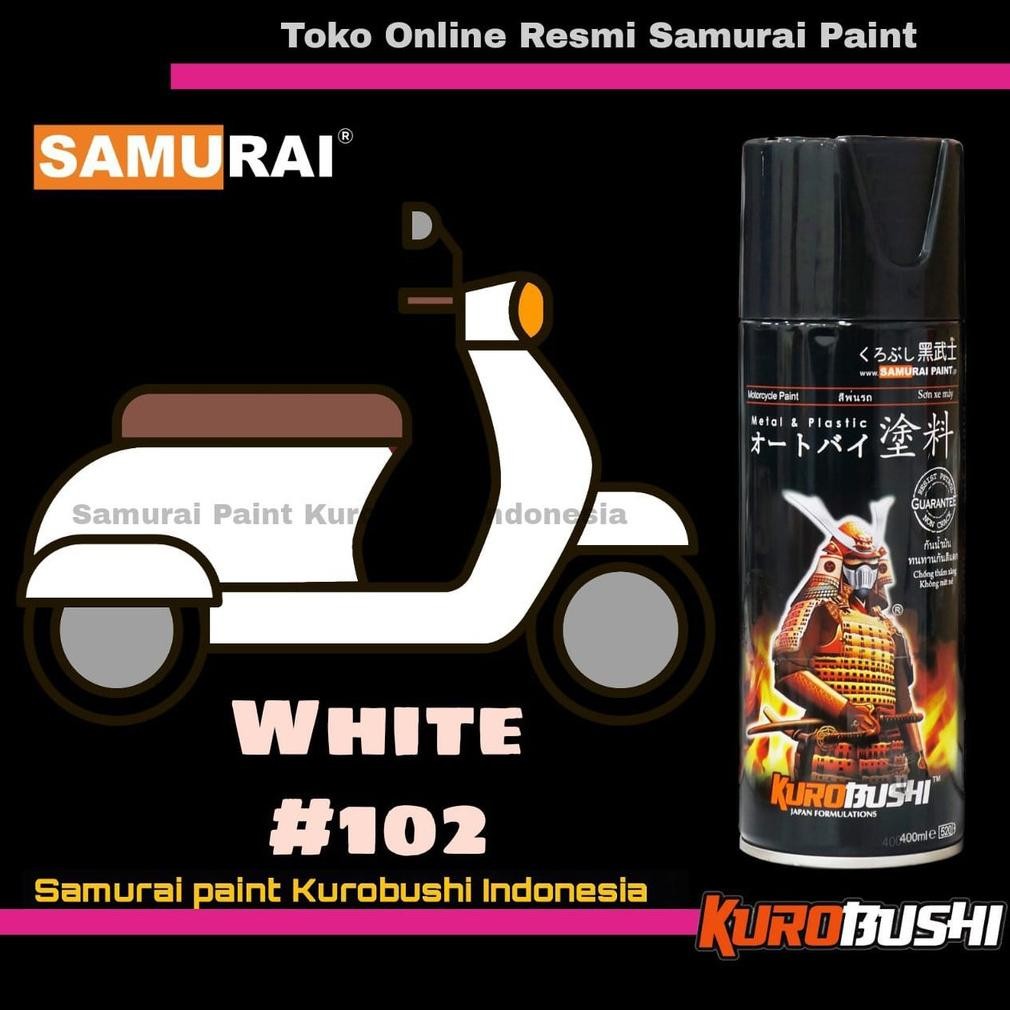 

Samurai Paint WHITE 102 Warna Dasar Standar Putih Polos Cat Semprot Aerosol Samurai AST