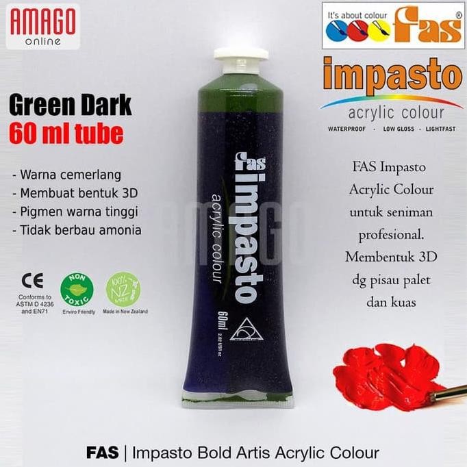 

Cat Akrilik Lukis FAS Impasto Acrylic Professional Paint - 60 ml - Green Dark AST