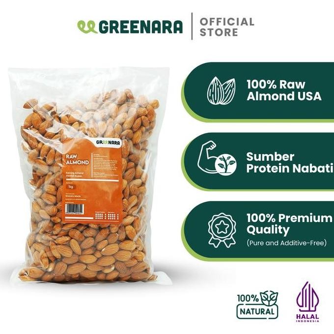

Kacang Almond Mentah 1Kg / Raw Almond 1Kg