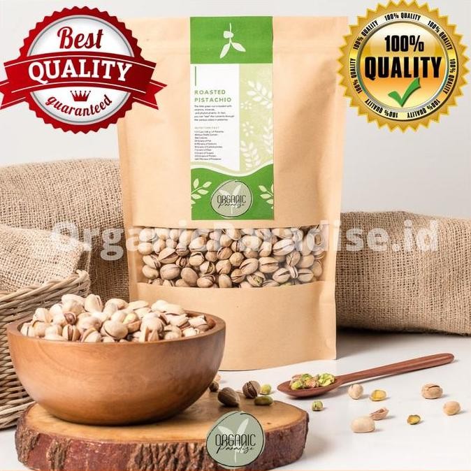

Kacang Pistachio Panggang Asin 500 Gram / Roasted Pistachio Salted With Shell 500 Gram Natural Organic Paradise