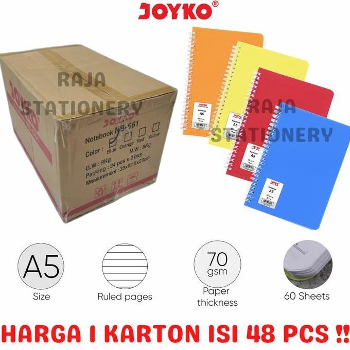 

Joyko Notebook A5 Spiral Buku Tulis Joyko A5 Catatan Nb-661 [48Pcs] Co