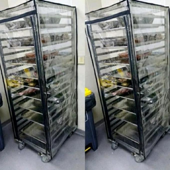 Cover Plastik Penutup Rak Loyang Roti Untuk Rak 10-15 Susun