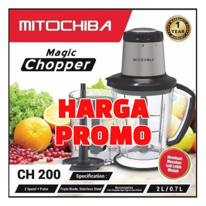 Chopper Mitochiba Ch-200 Choper/Blender Multi Fungsi Garansi Resmi