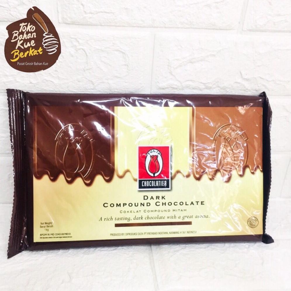 

COKLAT BATANG TULIP DARK 1 KG / CHOCOLATE COMPOUND CHOCOLATIER COKELAT