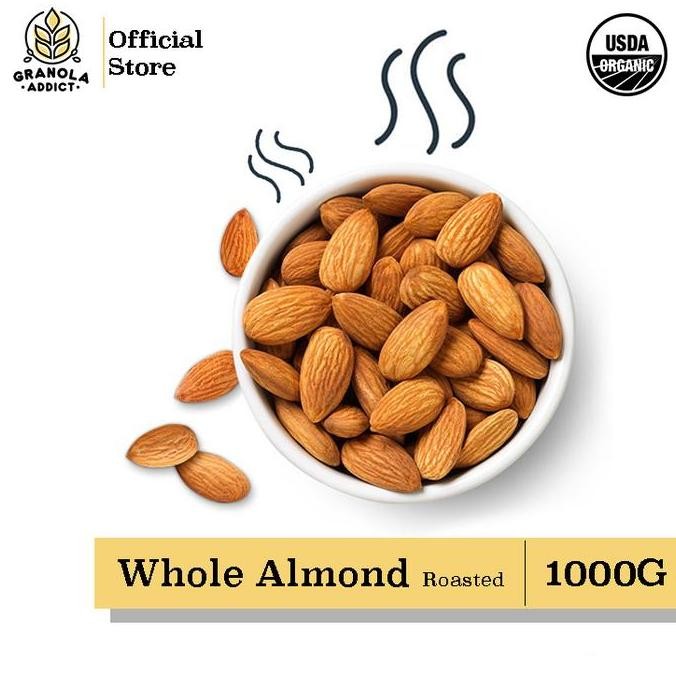 

Roasted Whole Almond / Kacang Almond Panggang 1000G (1Kg)