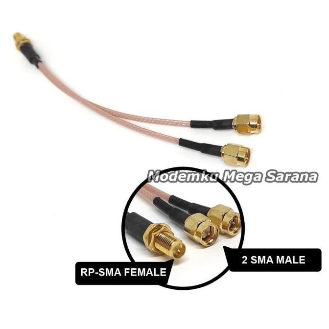 Pigtail Modem Router Orbit Pro Hkm281 - Sma Male Dual Port New Stok