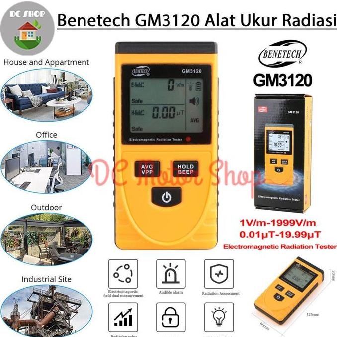Benetech GM3120 Alat Pendeteksi Radiasi Detektor Alat Ukur Radiasi Ori Diskon