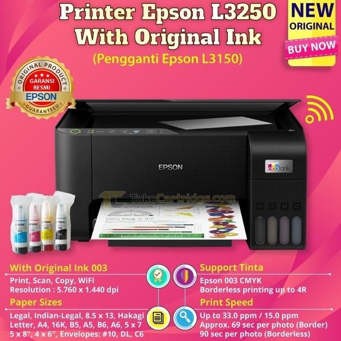 Printer Epson L3250 / Epson L3250 Printer Pengganti Epson L3150 New Stok