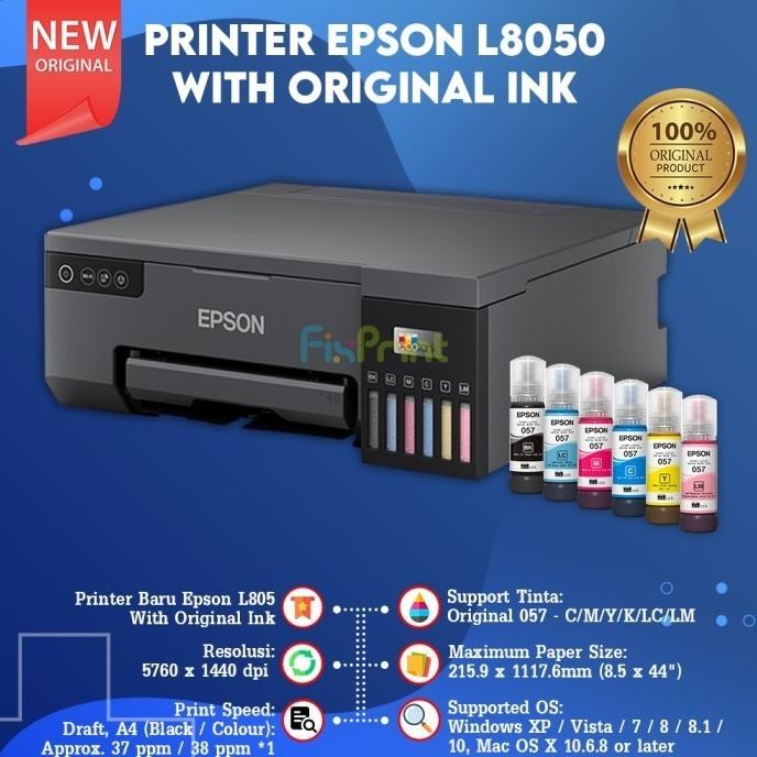 Printer Epson L805 L 805 L-805 Printer Photo A4 Wifi Tinta 673 Epson New Stok
