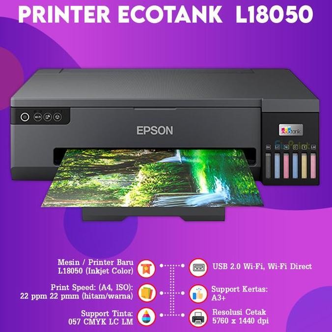 Epson Printer L1800 Print A3+ Resmi A3 Infus Suppor T Dtf Dtg New Stok