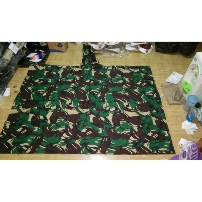 [Allthebest] Ponco Loreng Model Jatah TNI Jas Hujan Loreng Model Jatah Bandung