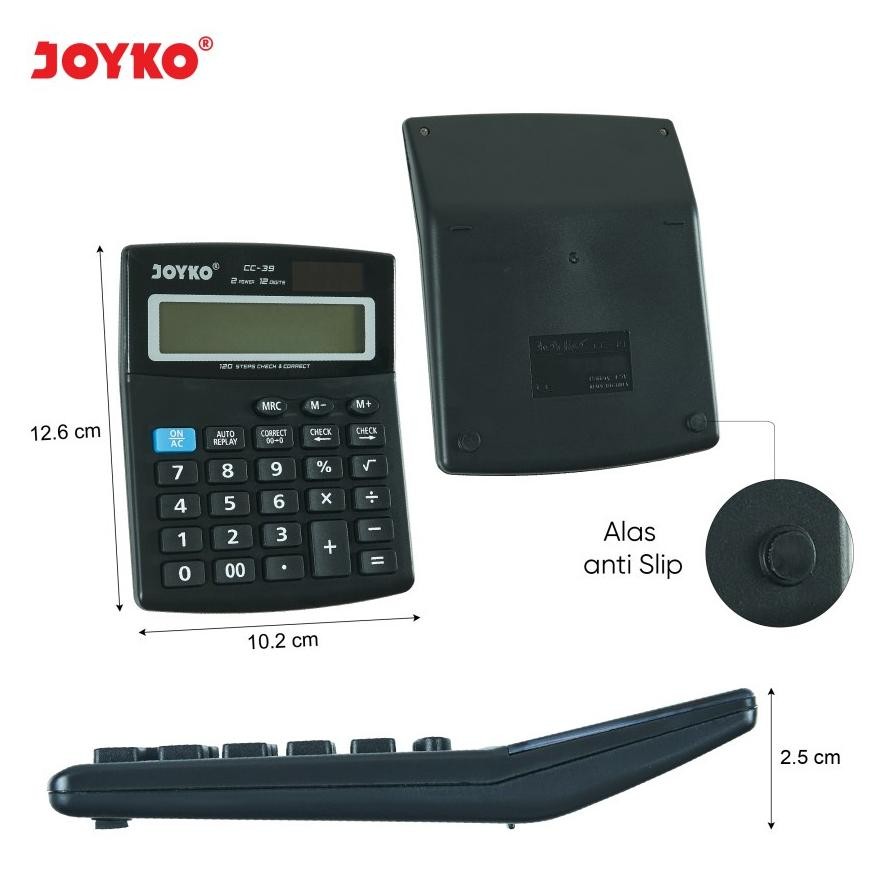 

Joyko Calculator CC-39 / Kalkulator 12 Digits / Check Correct / Kalkulator Meja Kantor Office Murah Berkualitas
