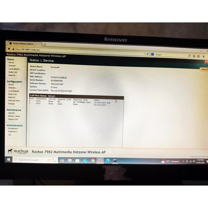 Ruckus Zoneflex 7982 Access Point Dual Band 2.4Ghz 5Ghz Standalone New Stok