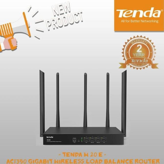 Tenda W20E Ac1350 Gigabit Wireless Load Balance Router New Stok