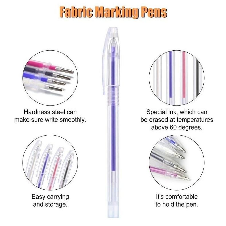 

1 Pack Erasable Pen Bolpen Jahit Heat Erasable Pen Pulpen Pola Jahit Pulpen Pola Kain Universal Bolpoin Kain Pen Pola Panas