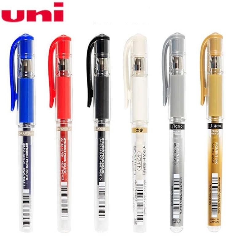 

PULPEN GEL PEN TANDA TANGAN UNI UM-153 SIGNO BOARD UNIBALL 1.0 MM TAHAN AIR