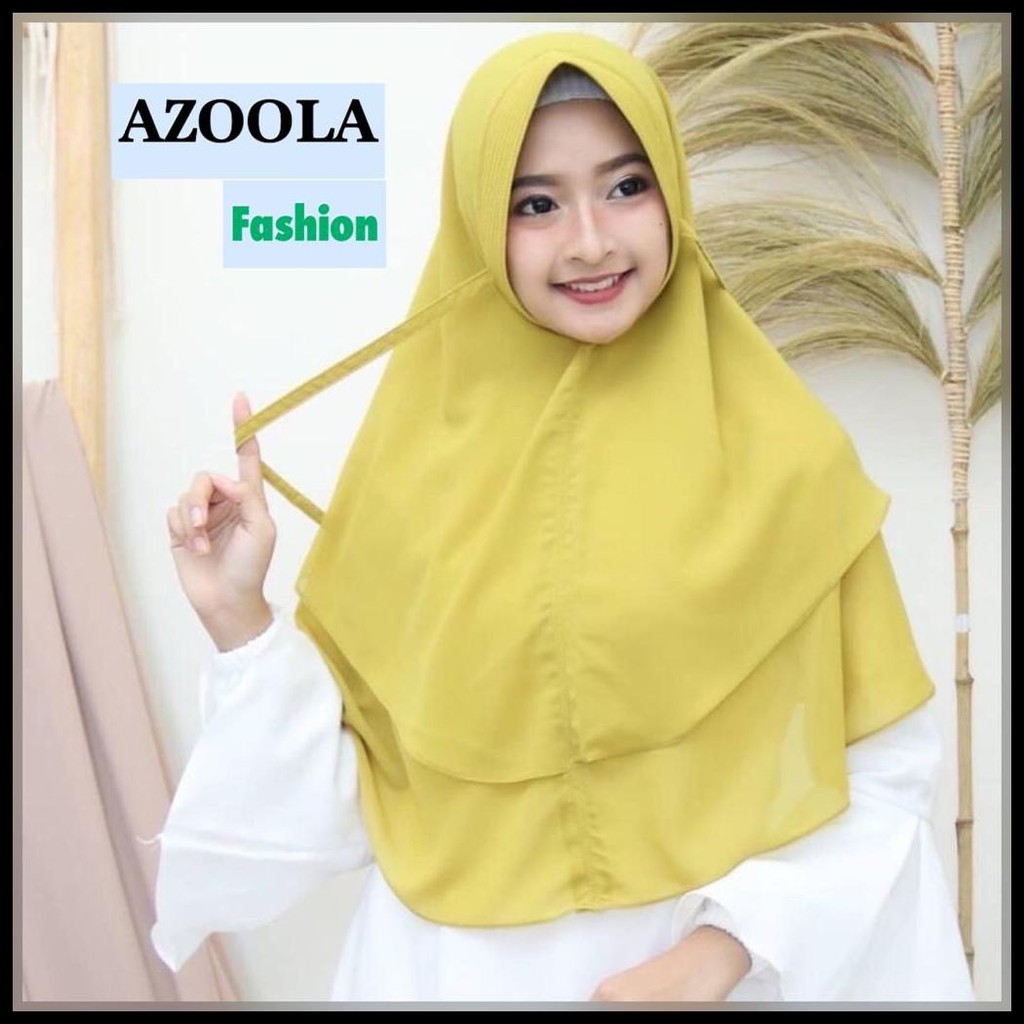 KERUDUNG 2LAYER PET DIAMOND/BERGO 2LAYER PET/JILBAB TALI/HIJAB INSTAN TALI