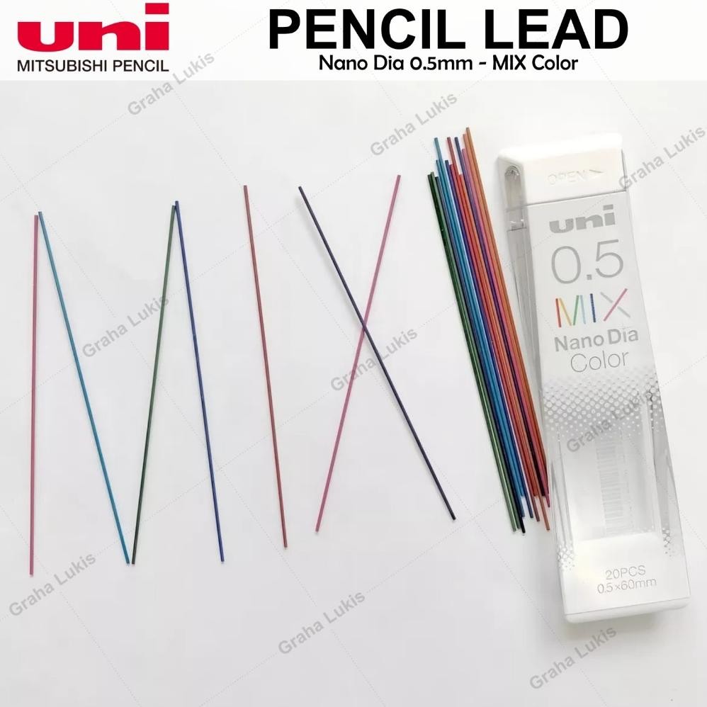 

Uni Nano Dia Pencil Lead 0.5 mm - Mix Color / Isi Pensil Mekanik 0.5