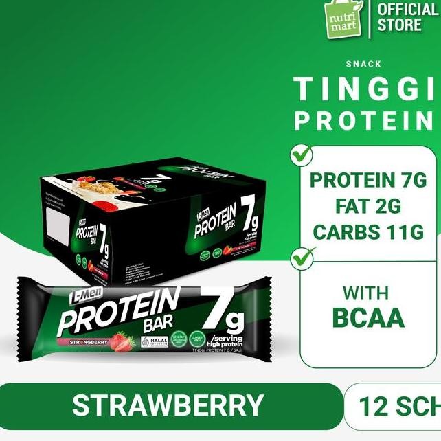 

Lmen Protein Bar Strongberry 12 Sachet Sna Bar Tinggi Protein