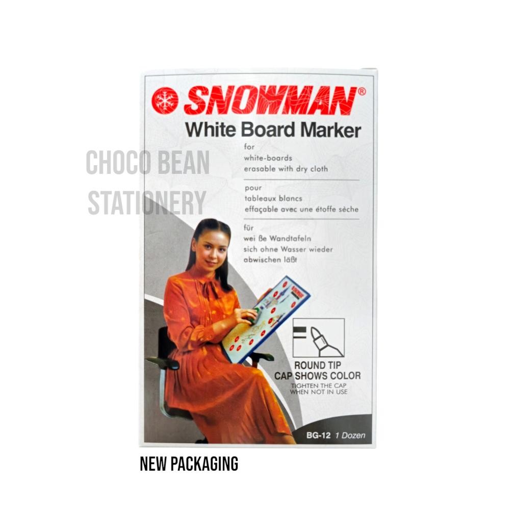 

[ 1 Lusin ] Spidol Papan Tulis Snowman BG12 / Snowman Whiteboard Marker BG-12