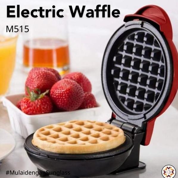 Mini Maker Waffle Elektric Cetakan Pancake Bulat
