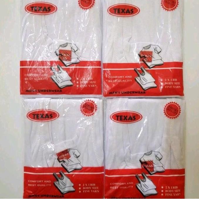 New 6Pcs Singlet Pria Remaja Texas Ready
