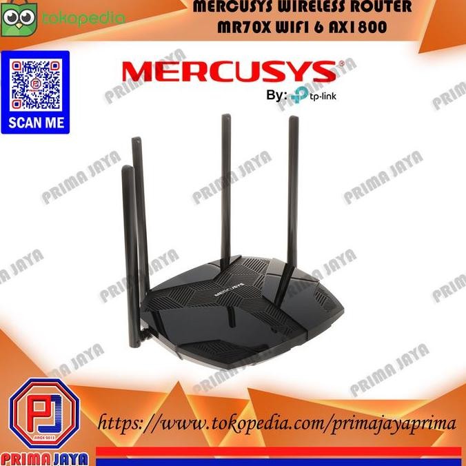 Mercusys By Tp-Link Mr70X Ax1800 Dual-Band Wifi 6 Router New Stok