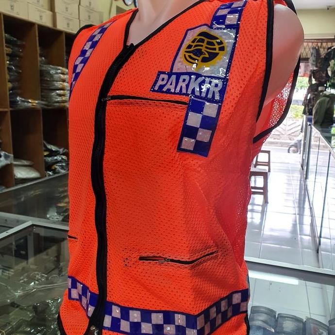Rompi Jaring Tukang Parkir | Rompi jaring Parkir Orange | Rompi Parkir jaring