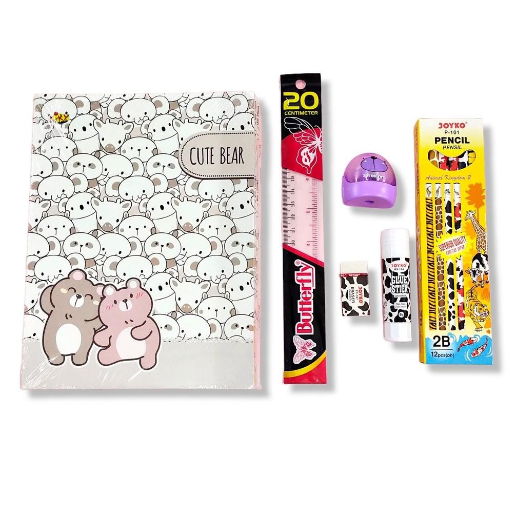 

Set Alat Tulis Sekolah 6 in 1 Paket Bundling Alat Tulis Sekolah Set Stationarry Paket A