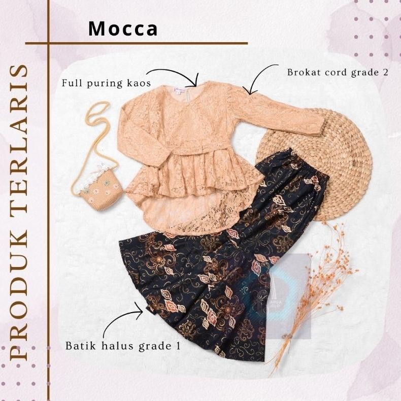 SET KEBAYA BROKAT RAYA EXIS ANAK / BAJU SETELAN KEBAYA BRUKAT KANAK 3 - 10 TAHUN GOOD QUALITY {arda.