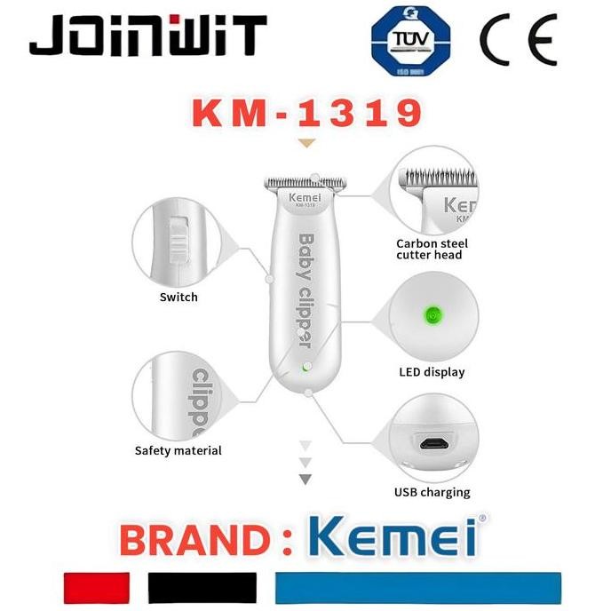 Kemei Km 1319 Alat Cukur Rambut Bayi Elektrik Baby Shaver Trimmer Murah