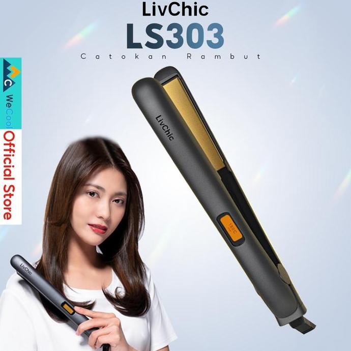 LivChic 2IN1 Catok Rambut untuk Meluruskan dan Keriting Ringan Alat Berkualitas