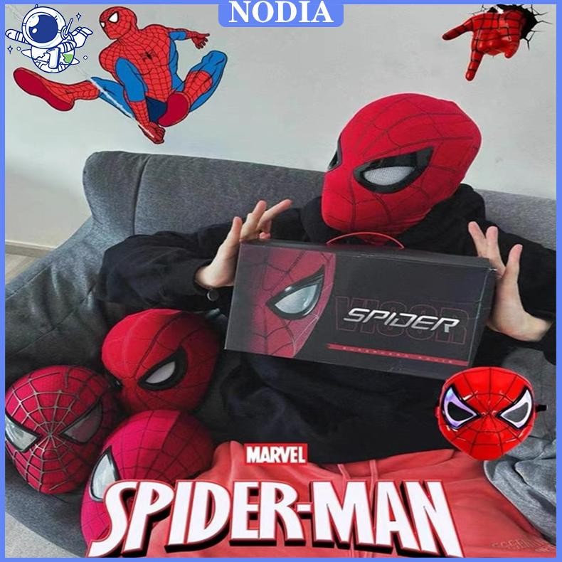 MINDU (Bisa Berkedip)Topeng Spiderman Mask / Topeng Mask Spiderman Headgear Superhero Chin Control C