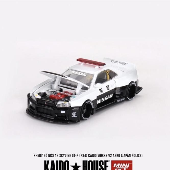 Kaido House Mini Gt Nissan Skyline Gt-R(34) Kaido Works V2 Aero - Japan Police