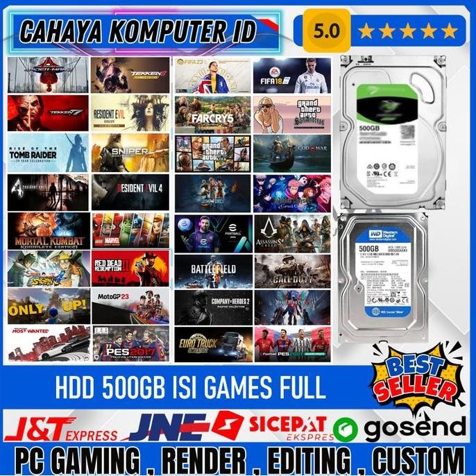 TERBARU - Hardisk 500GB Full Games PC Tinggal Main langsung