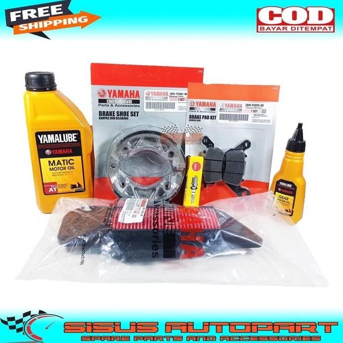 PAKET SERVICE MIO M3 MIO Z MIO GT 125 SOUL GT 125 XRIDE 125 FINO 125 / PAKET KAMPAS REM OLI YAMALUBE