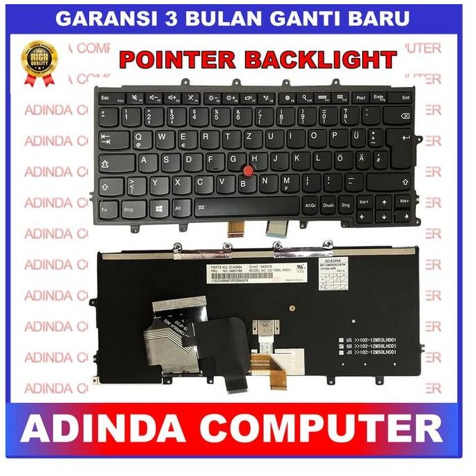 Keyboard Lenovo Thinkpad X240 X250S X260 X270 X250 Backlight Pointer New Stok