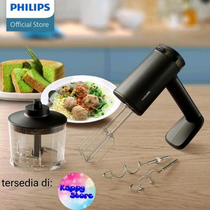 Tersedia PROMO Philips Hand Mixer Hand Chopper Blender 2in1 HR3781/30 300 Watt