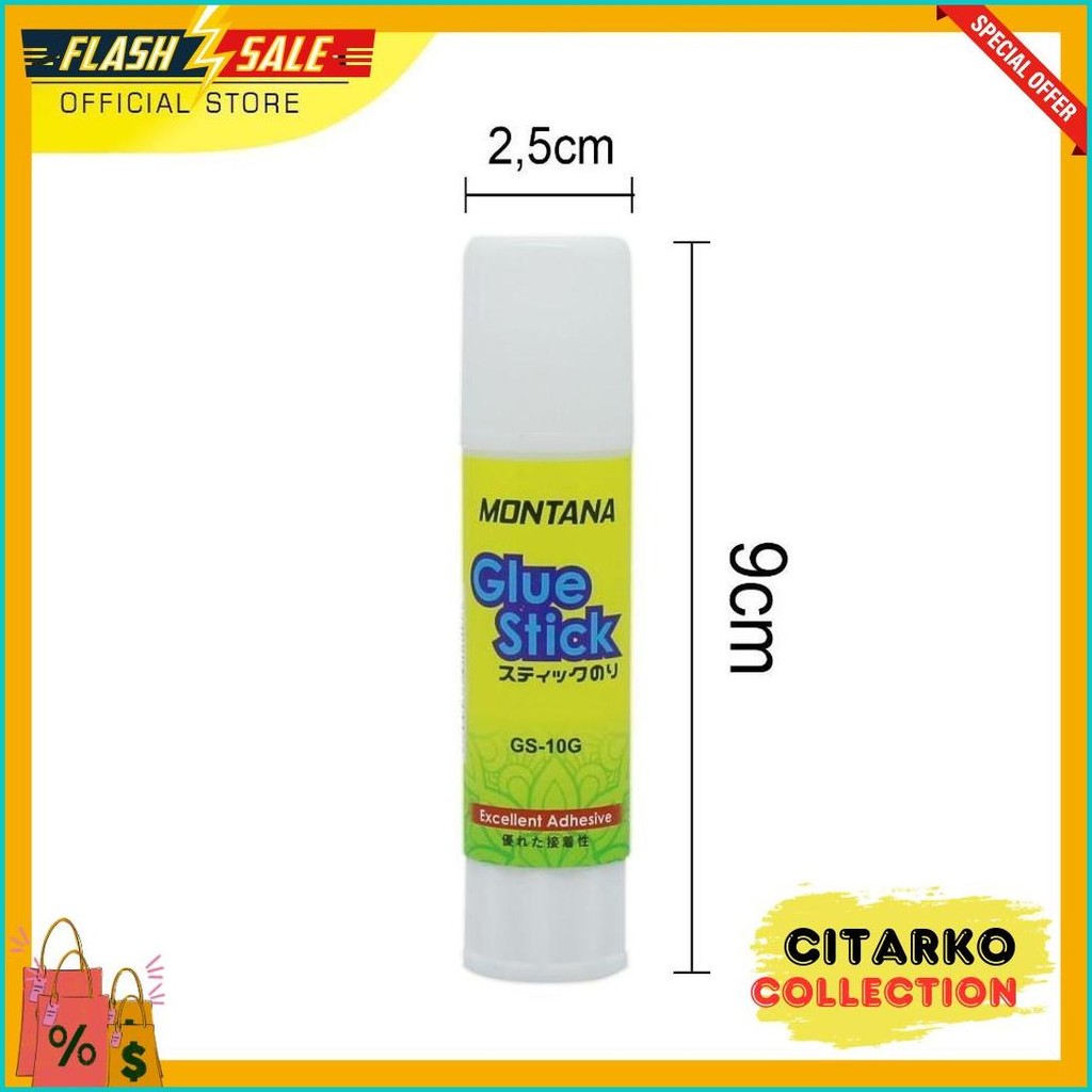 

Montana Glue Stick Lem Batang 10G 24 Pcs Strong Adhesive Perekat Serbaguna Gs-10/Box Diskon