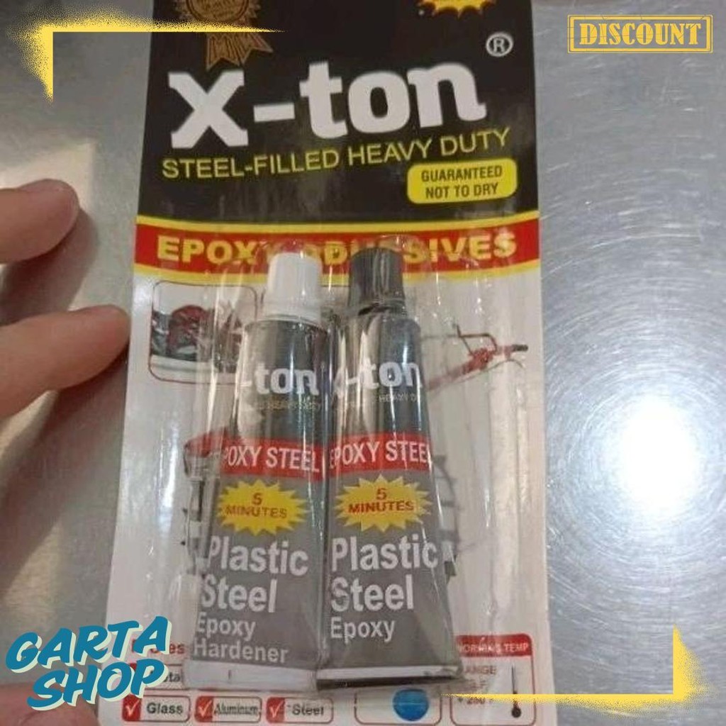 

Lem Epoxi Adhesip Lem Baja Besi Xtone X Tone Seperti Dextone Perekat 2 In 1 Kuat Tahan Panas Diskon