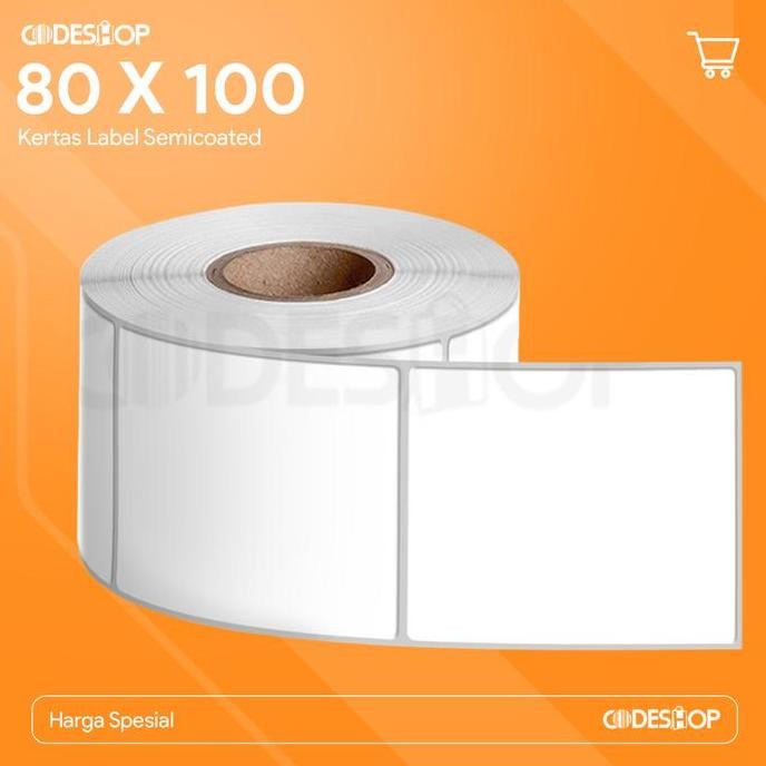 

HOT PROMO Label Semicoated 80 x 100 / 80x100 mm / 80x100mm 1 Line 1000 Pcs Stiker
