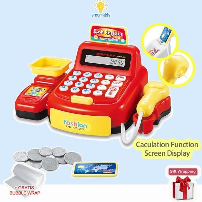 

Tersedia Mesin kasir belanja kalkulator berhitung Cash Register Calculator Cashier Machine / mainan edukasi anak Plastik Toys