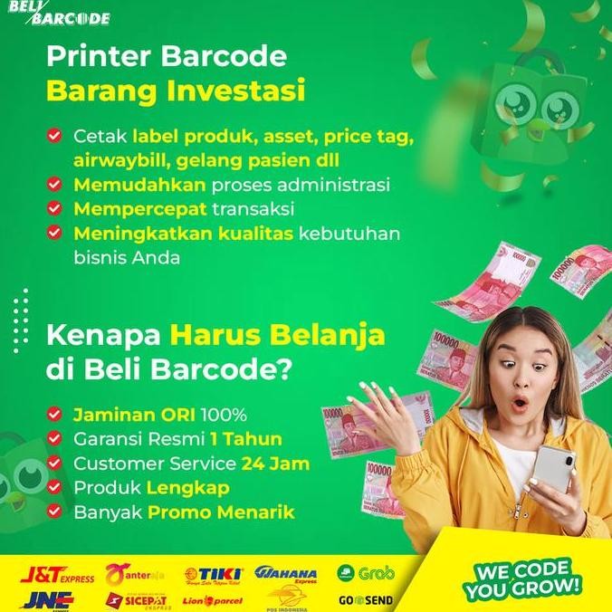 Zebra Gc420T Printer Label Thermal Gc-420T / Gc420T / Gc 420 T Usb New Stok