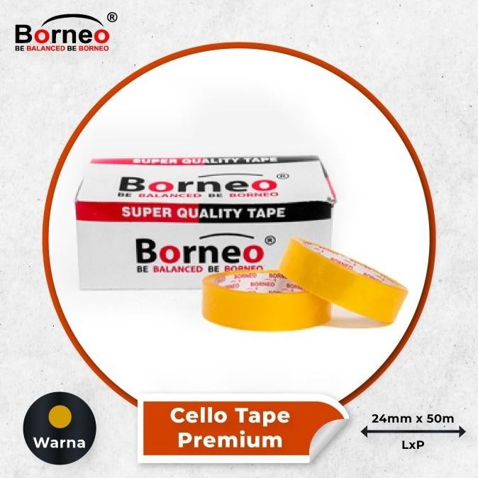 

DISKON 6 ROLL - Borneo Cello Tape / Selotip Premium 24 mm x 50 m