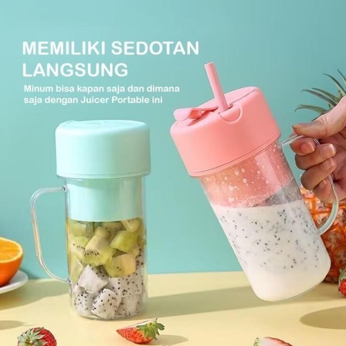 Tersedia Mason Juicer Blender Glass Portabel 340ml Blender Unik Juicer Mini HG